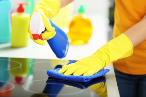 Local office cleaning team working in a Hollandpark commercial property