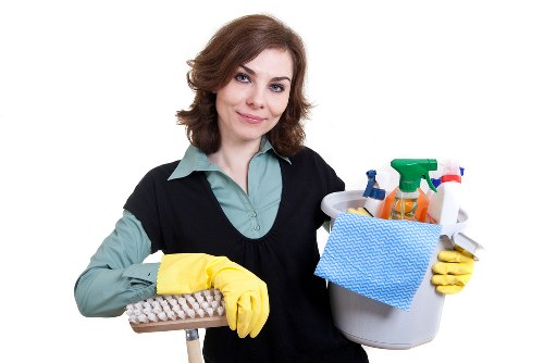 Local cleaner preparing a short-let property in Hollandpark